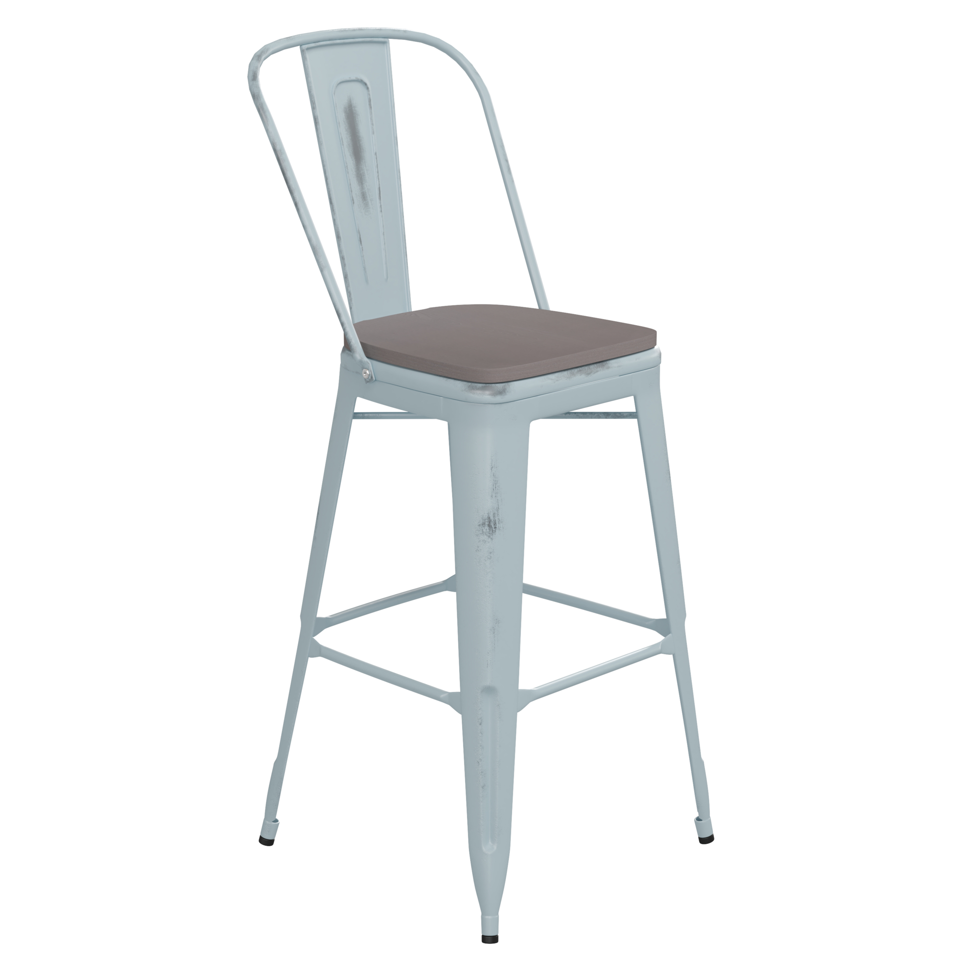 Flash Furniture, Green-Blue Metal Stool with Gray Poly Seat, Included (qty.) 1 Model# ET353430DBPL1G